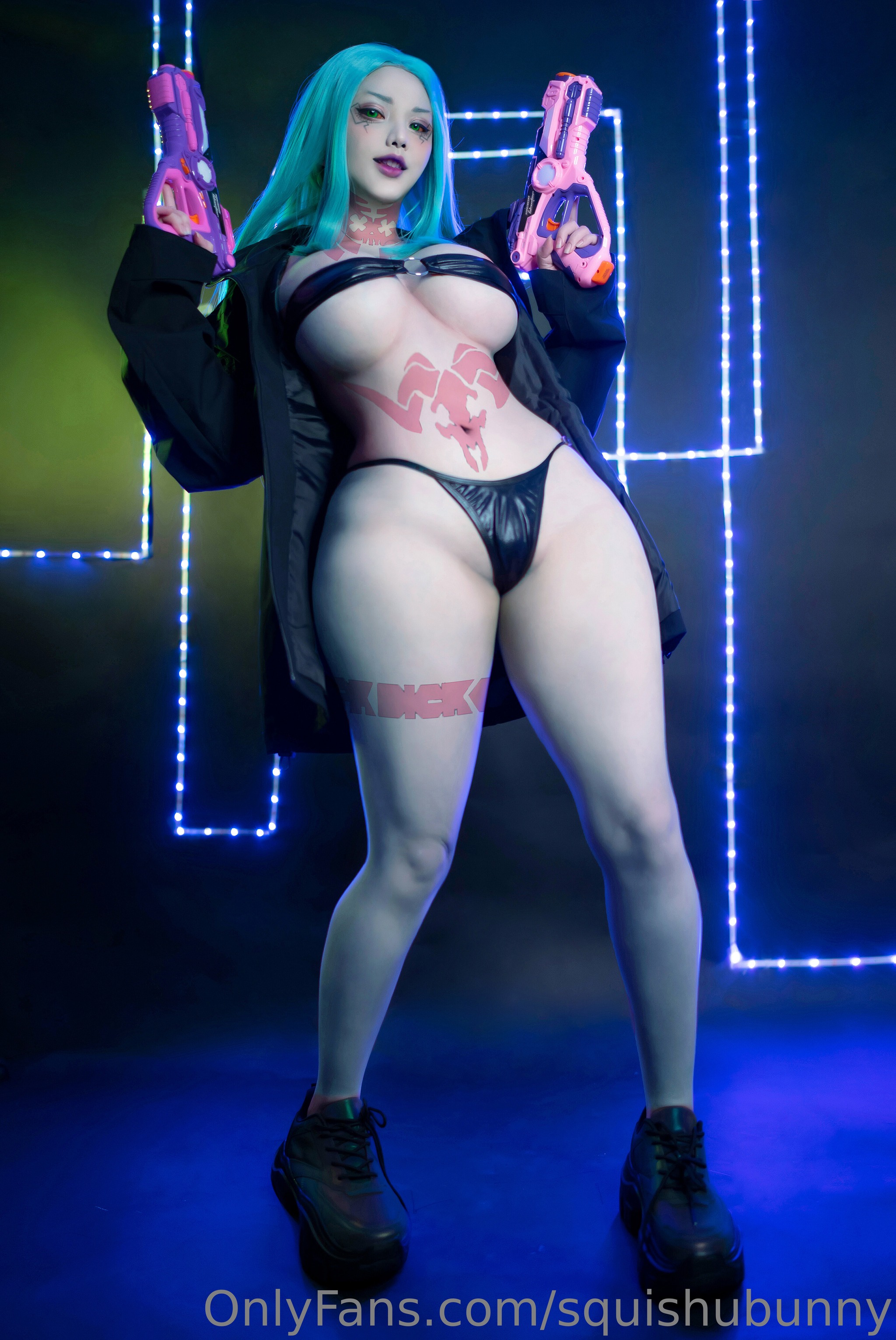 图片[1]-Hana Bunny – NO.101 Rebecca (Cyberpunk Edgerunners)[12P]-XikXak